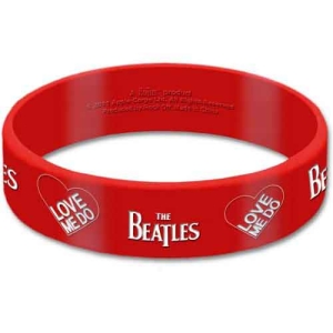 The Beatles - Love Me Do Red Gum Wristband i gruppen MERCHANDISE / Merch / Pop-Rock hos Bengans Skivbutik AB (5536804)