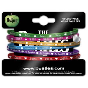 The Beatles - Apple Charm Set Gum Wristband i gruppen MERCHANDISE / Merch / Pop-Rock hos Bengans Skivbutik AB (5536806)