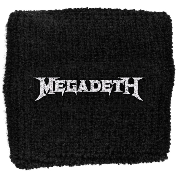 Megadeth - Unisex Embroidered Wristband: Logo (Black) i gruppen MERCHANDISE / Merch / Hårdrock hos Bengans Skivbutik AB (5536841)