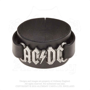 Ac/Dc - Logo Leather Wriststrap i gruppen MERCHANDISE / Merch / Hårdrock hos Bengans Skivbutik AB (5536858)