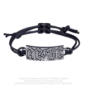 Ac/Dc - Lightning Logo Rope Bracelet i gruppen MERCHANDISE / Merch / Hårdrock hos Bengans Skivbutik AB (5536859)