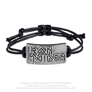Iron Maiden - Logo Rope Bracel i gruppen MERCHANDISE hos Bengans Skivbutik AB (5536881)