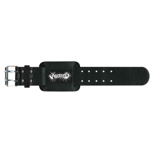 Aborted - Logo Leather Wriststrap i gruppen MERCHANDISE / Merch / Hårdrock hos Bengans Skivbutik AB (5536910)