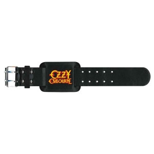 Ozzy Osbourne - Logo Leather Wriststrap i gruppen MERCHANDISE / Merch / Hårdrock hos Bengans Skivbutik AB (5536934)