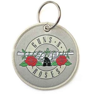 Guns N Roses - Silver Circle Logo Printed Patch Keychai i gruppen MERCHANDISE / Merch / Hårdrock hos Bengans Skivbutik AB (5536948)