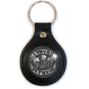 Lynyrd Skynyrd - Biker Logo Leather Keychain i gruppen MERCHANDISE hos Bengans Skivbutik AB (5536972)