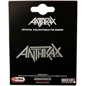 Anthrax - Logo Pin Badge i gruppen MERCHANDISE / Pin-Button Badge / Hårdrock hos Bengans Skivbutik AB (5536992)