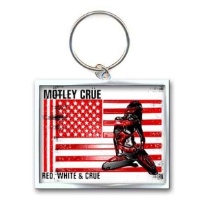 Motley Crue - Red White & Crue Logo Keychain i gruppen MERCHANDISE / Nyckelring / Hårdrock hos Bengans Skivbutik AB (5537057)