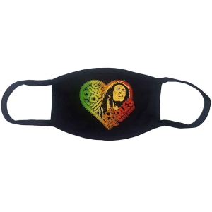 Bob Marley - One Love Heart Bl Face Mask i gruppen MERCHANDISE / Merch / Reggae hos Bengans Skivbutik AB (5537232)
