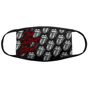 Rolling Stones - B&W Tongues Bl Face Mask i gruppen MERCHANDISE / Merch / Pop-Rock hos Bengans Skivbutik AB (5537248)