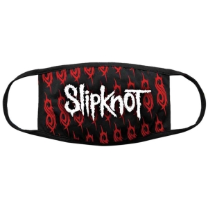 Slipknot - White Logo & Sigils Bl Face Mask i gruppen MERCHANDISE / Merch / Hårdrock hos Bengans Skivbutik AB (5537251)