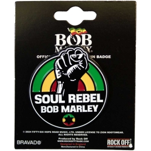 Bob Marley - Soul Rebel Pin Badge i gruppen MERCHANDISE / Pin-Button Badge / Reggae hos Bengans Skivbutik AB (5537282)