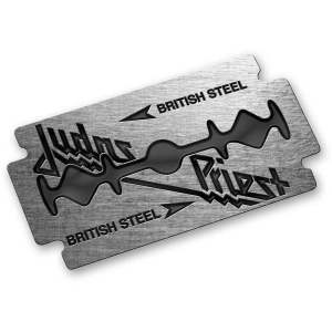 Judas Priest - Bristish Steel Pin Badge i gruppen MERCHANDISE / Merch / Hårdrock hos Bengans Skivbutik AB (5537330)