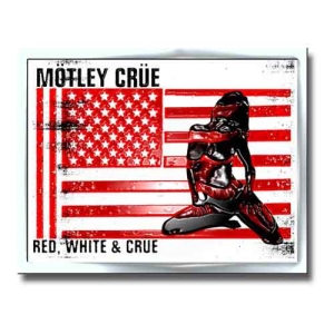 Motley Crue - Red White & Crue Logo Pin Badge i gruppen MERCHANDISE hos Bengans Skivbutik AB (5537355)