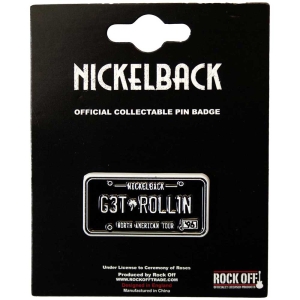 Nickelback - License Plate Pin Badge i gruppen MERCHANDISE / Pin-Button Badge / Pop-Rock hos Bengans Skivbutik AB (5537370)