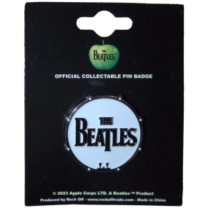 The Beatles - Drum Logo Pin Badge i gruppen MERCHANDISE / Pin-Button Badge / Pop-Rock hos Bengans Skivbutik AB (5537424)