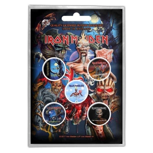 Iron Maiden - Later Albums Button Badge Pack i gruppen MERCHANDISE / Merch / Hårdrock hos Bengans Skivbutik AB (5537466)