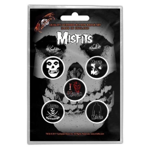 Misfits - Skull Button Badge Pack i gruppen MERCHANDISE hos Bengans Skivbutik AB (5537471)