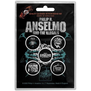 Phil Anselmo & The Illegals - Brain Button Badge Pack i gruppen MERCHANDISE / Merch / Hårdrock hos Bengans Skivbutik AB (5537474)