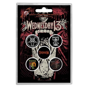 Wednesday 13 - Condolences Retail Packed Button Badge i gruppen MERCHANDISE / Pin-Button Badge / Hårdrock hos Bengans Skivbutik AB (5537497)