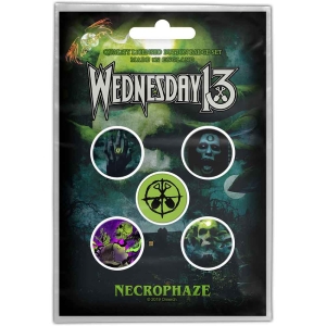 Wednesday 13 - Necrophaze Button Badge Pack i gruppen MERCHANDISE / Merch / Hårdrock hos Bengans Skivbutik AB (5537498)