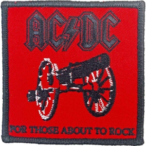 Ac/Dc - For Those About To Rock Woven Patch i gruppen MERCHANDISE / Tygmärke / Hårdrock hos Bengans Skivbutik AB (5537655)
