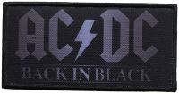 Ac/Dc - Patch Back In Black (5,1 X 10,1 Cm) i gruppen MERCHANDISE / Tygmärke / Hårdrock hos Bengans Skivbutik AB (5537669)