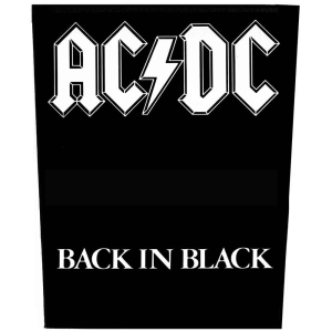 Ac/Dc - Back In Black Back Patch i gruppen MERCH / Minsishops-merch / Ac/Dc hos Bengans Skivbutik AB (5537670)