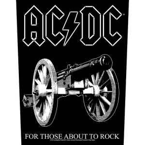 Ac/Dc - For Those About To Rock Back Patch i gruppen MERCHANDISE / Tygmärke / Hårdrock hos Bengans Skivbutik AB (5537676)