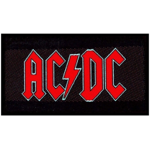 Ac/Dc - Red Logo Standard Patch i gruppen MERCHANDISE hos Bengans Skivbutik AB (5537683)