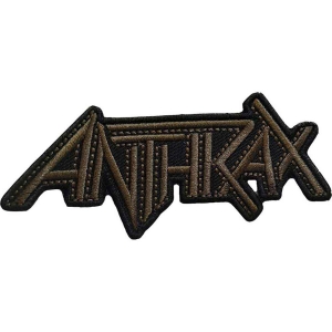 Anthrax - Brown Logo Woven Patch i gruppen MERCHANDISE / Merch / Hårdrock hos Bengans Skivbutik AB (5537713)
