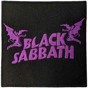 Black Sabbath - Wavy Logo & Daemons Woven Patch i gruppen MERCHANDISE / Merch / Hårdrock hos Bengans Skivbutik AB (5537750)