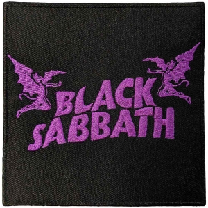 Black Sabbath - Wavy Logo & Daemons Woven Patch i gruppen MERCHANDISE / Tygmärke / Hårdrock hos Bengans Skivbutik AB (5537750)