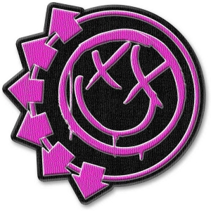 Blink-182 - Pink Neon Six Arrows Smiley Woven Patch i gruppen MERCHANDISE / Merch / Pop-Rock hos Bengans Skivbutik AB (5537764)