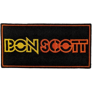 Bon Scott - Logo Woven Patch i gruppen MERCHANDISE / Tygmärke / Hårdrock hos Bengans Skivbutik AB (5537774)