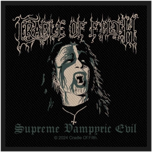 Cradle Of Filth - Supreme Vampyric Evil Standard Patch i gruppen MERCHANDISE / Merch / Hårdrock hos Bengans Skivbutik AB (5537802)