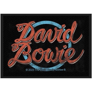 David Bowie - Logo Standard Patch i gruppen MERCHANDISE / Merch / Pop-Rock hos Bengans Skivbutik AB (5537818)