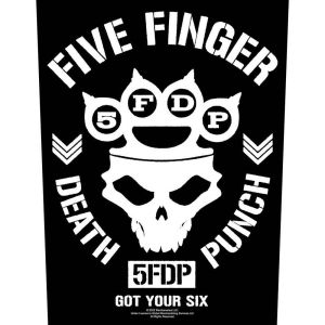 Five Finger Death Punch - Got Your Six Back Patch i gruppen MERCHANDISE / Merch / Hårdrock hos Bengans Skivbutik AB (5537865)