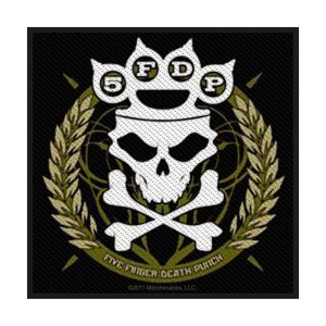 Five Finger Death Punch - Knuckles Crown Standard Patch i gruppen MERCHANDISE / Merch / Hårdrock hos Bengans Skivbutik AB (5537867)