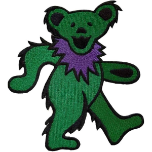 Grateful Dead - Green Dancing Bear Woven Patch i gruppen MERCHANDISE / Merch / Pop-Rock hos Bengans Skivbutik AB (5537918)