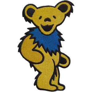Grateful Dead - Yellow Dancing Bear Woven Patch i gruppen MERCHANDISE / Merch / Pop-Rock hos Bengans Skivbutik AB (5537922)