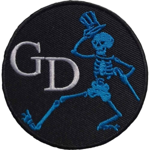 Grateful Dead - Skeleton Circle Woven Patch i gruppen MERCHANDISE / Merch / Pop-Rock hos Bengans Skivbutik AB (5537925)