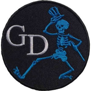 Grateful Dead - Skeleton Circle Woven Patch i gruppen MERCHANDISE / Tygmärke / Pop-Rock hos Bengans Skivbutik AB (5537925)