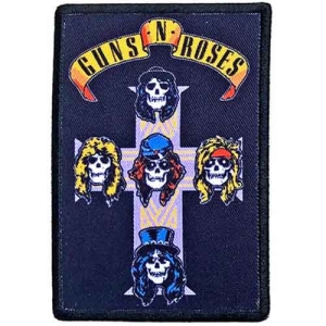 Guns N Roses - Nightrain Cross Printed Patch i gruppen MERCHANDISE / Tygmärke / Hårdrock hos Bengans Skivbutik AB (5537936)