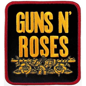Guns N Roses - Stacked Bl Woven Patch i gruppen MERCHANDISE / Tygmärke / Hårdrock hos Bengans Skivbutik AB (5537941)