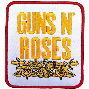 Guns N Roses - Stacked Wht Woven Patch i gruppen MERCHANDISE / Merch / Hårdrock hos Bengans Skivbutik AB (5537942)