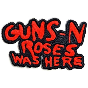 Guns N Roses - Cut-Out Was Here Woven Patch i gruppen MERCHANDISE / Tygmärke / Hårdrock hos Bengans Skivbutik AB (5537943)