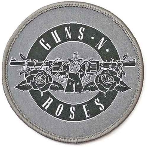 Guns N Roses - White Circle Logo Printed Patch i gruppen MERCHANDISE / Tygmärke / Hårdrock hos Bengans Skivbutik AB (5537950)