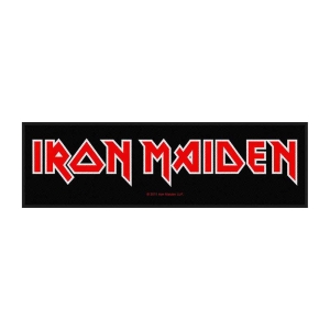 Iron Maiden - Logo Retail Packaged Super Strip Patch i gruppen MERCHANDISE / Merch / Hårdrock hos Bengans Skivbutik AB (5538006)