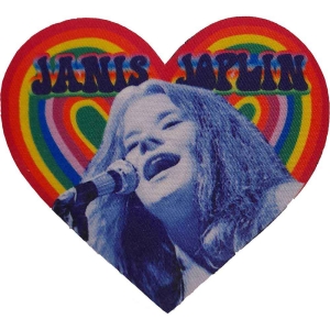 Janis Joplin - Heart Printed Patch i gruppen MERCHANDISE / Merch / Pop-Rock hos Bengans Skivbutik AB (5538012)